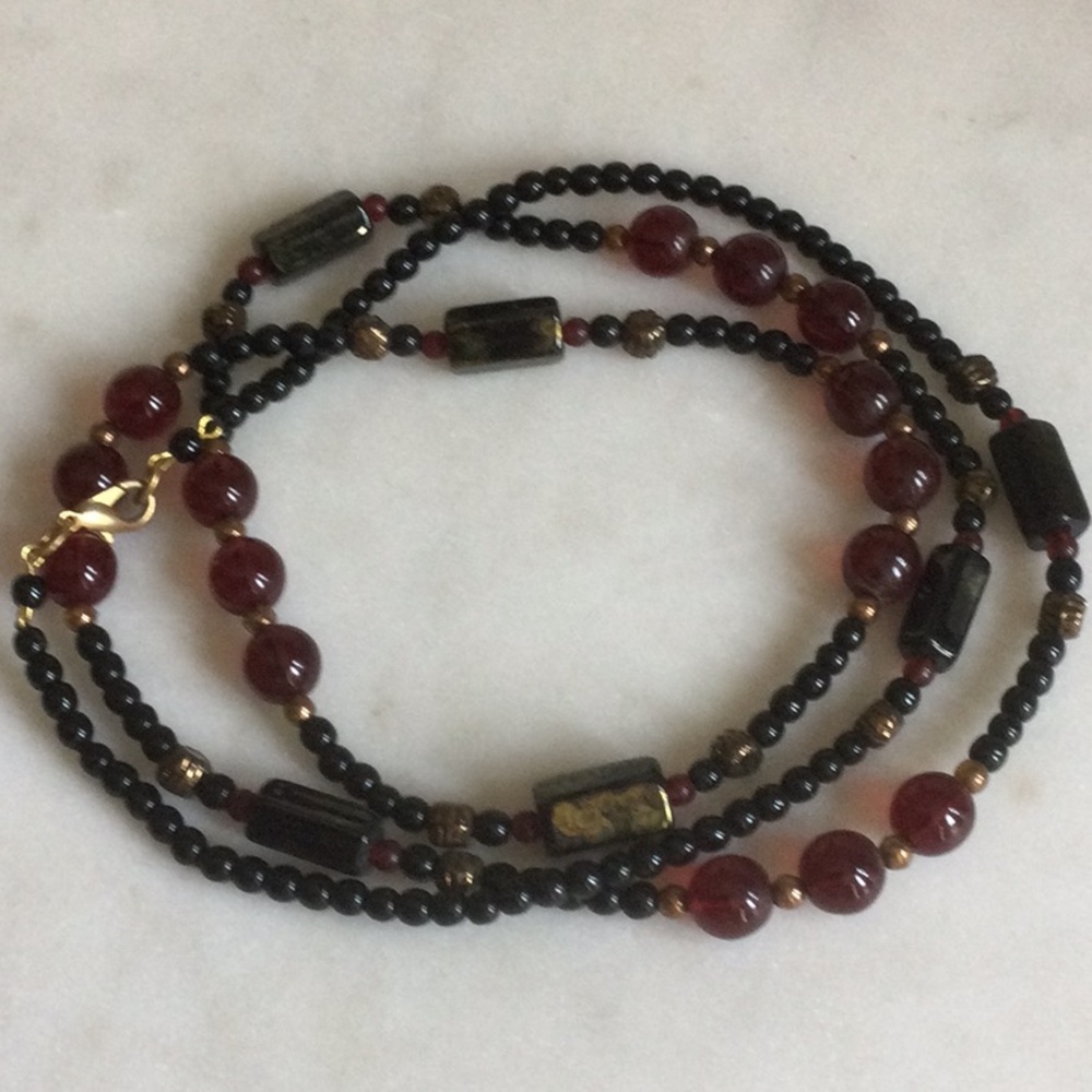 Long Vintage Beaded Necklace